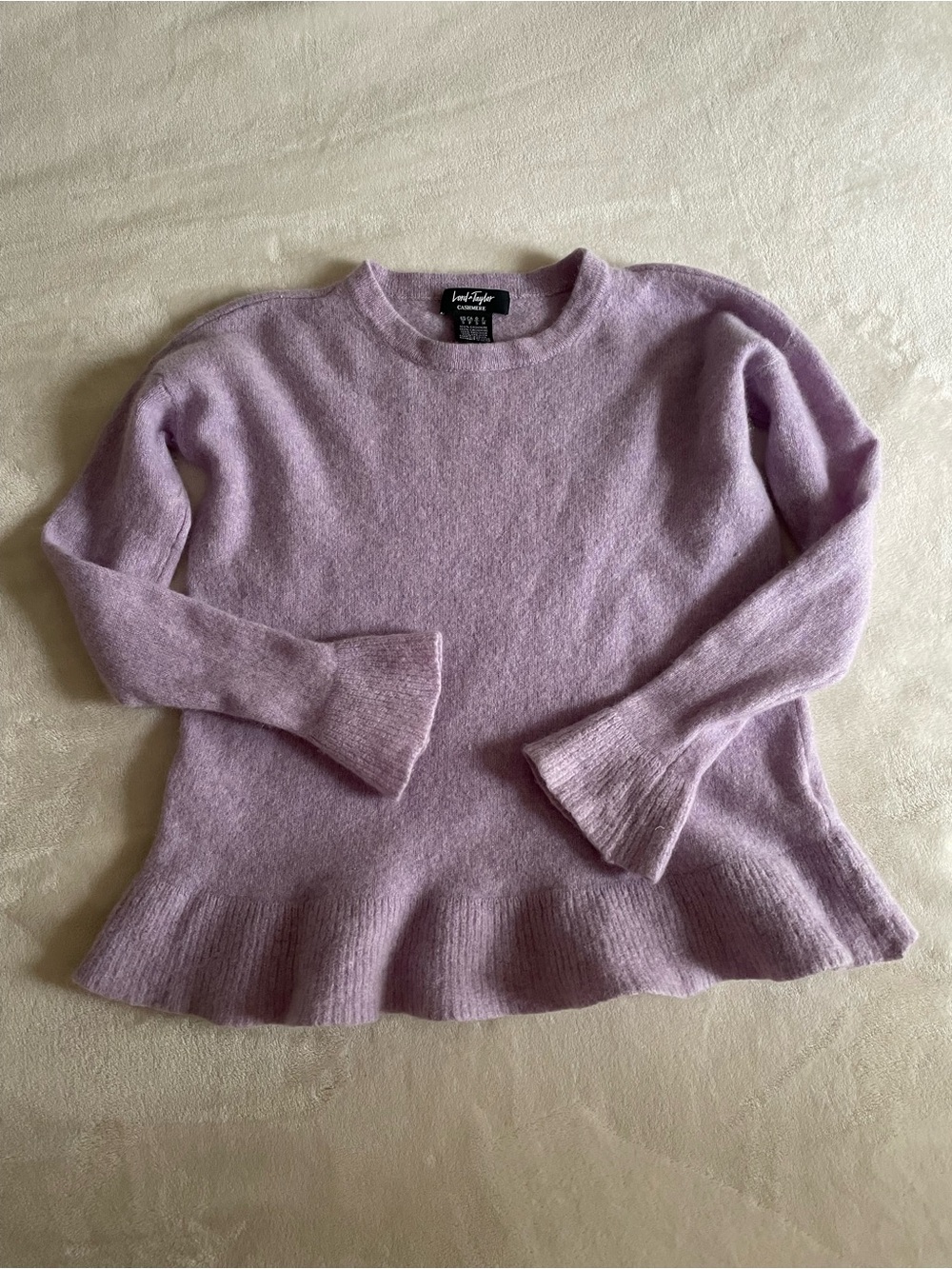 Lord & Taylor Lavender Cashmere Sweater